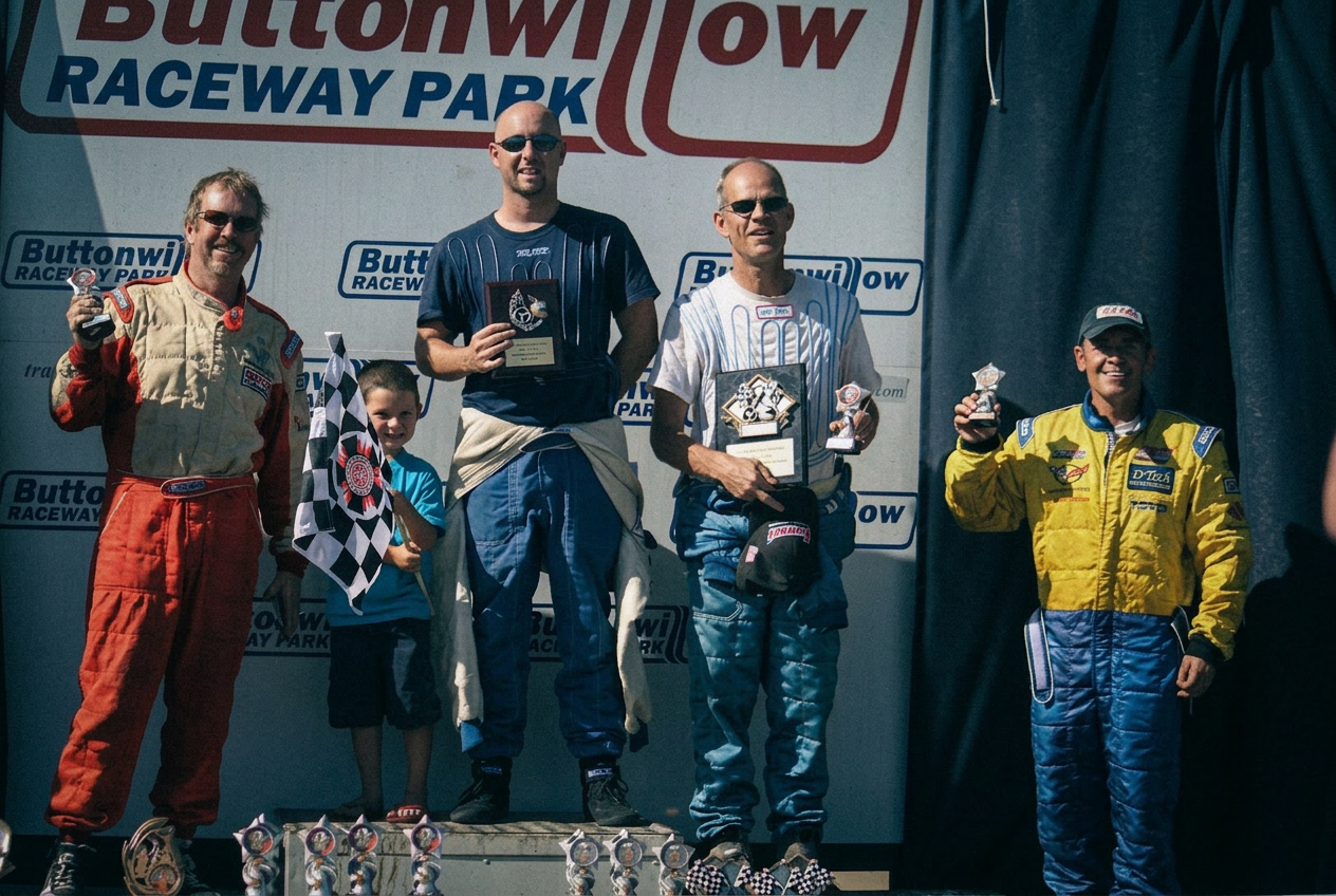 Tway drivers on the Buttonwillow Raceway Park podium